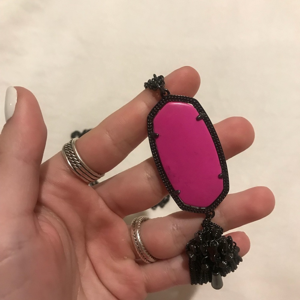 Kendra Scott Rayne Gunmetal and Pink